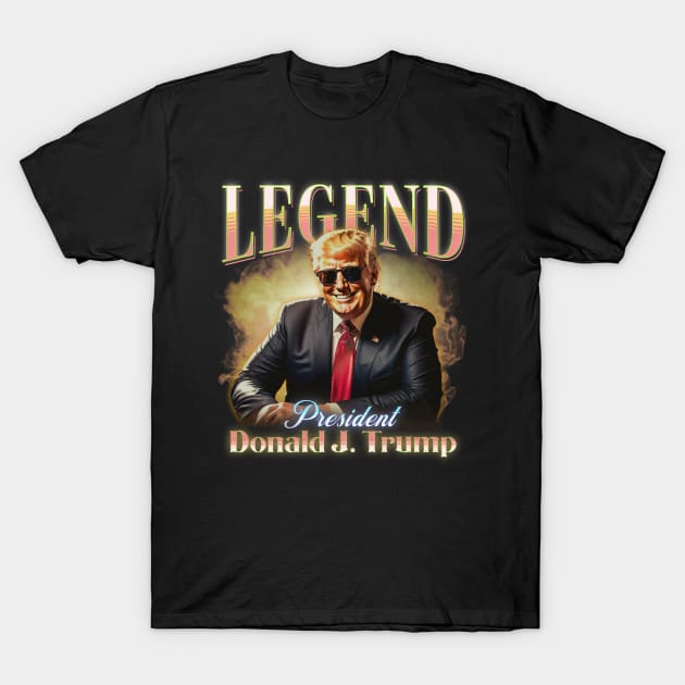 Donald Trump - Legend Vintage T-Shirt by Distant War